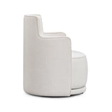Passe Cream Upcycled Performance Linen Swivel Accent Chair