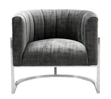 Magnolia Performance Velvet Accent Chair - Silver Base