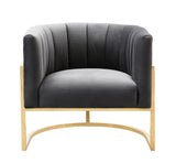 Magnolia Performance Velvet Accent Chair - Gold Base