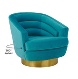 Canyon Velvet Swivel Chair