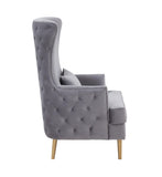 Alina Performance Velvet Tall Tufted Back Chair
