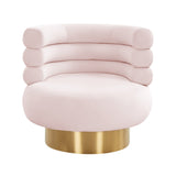 Naomi Velvet Performance Swivel Accent Chair