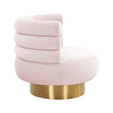 Naomi Velvet Performance Swivel Accent Chair