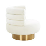 Naomi Velvet Performance Swivel Accent Chair