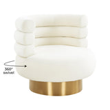 Naomi Velvet Performance Swivel Accent Chair