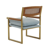 Harlow Rattan and Performance Velvet Accent Chair