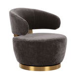Austin Upcycled Contract-Grade Fabric Swivel Accent Chair