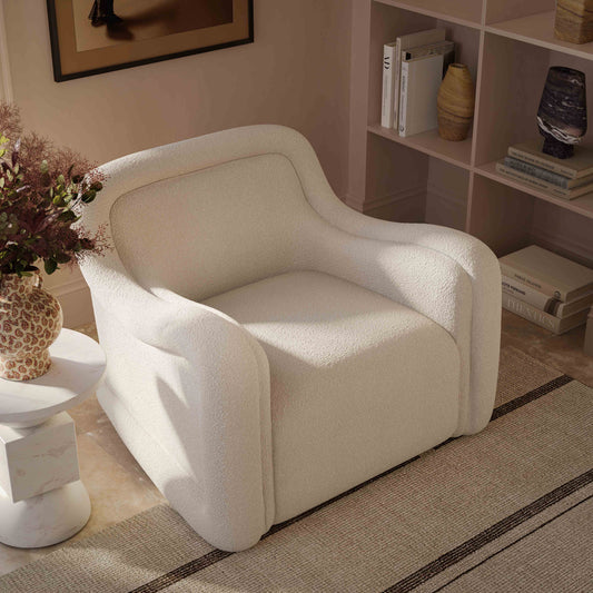 Charli Performance Boucle Swivel Chair