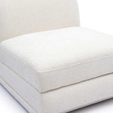 Perry Cream Performance Chenille Modular Armless Chair