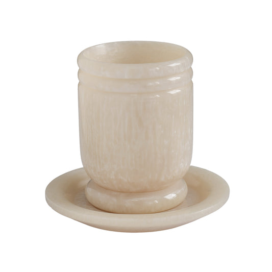 Channeled Swirl Resin Kiddush Cup