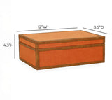 Acre Orange Cotton Jute Contract-Grade Jewelry Box
