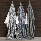 Southwest Aztec Design Throw with Sherpa Backing - Closeout