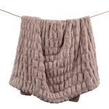 Ruched Rabbit Double-Sided Throw