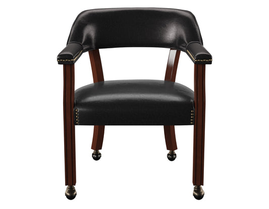 Tournament Game Table and Chairs, 6-Piece, Black (Table & 4 Side Chairs)