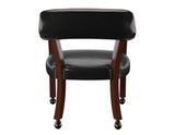 Tournament Game Table and Chairs, 6-Piece, Black (Table & 4 Side Chairs)