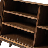 David 59" Modern Hidden Space Sliding Door TV Stand
