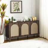 Posey 56″ Wood & Rattan Sideboard – Modern Coastal Storage Cabinet