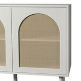 Posey 56″ Wood & Rattan Sideboard – Modern Coastal Storage Cabinet