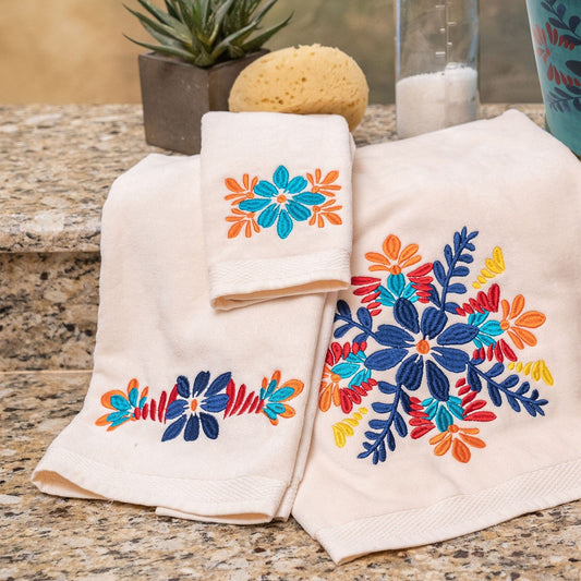 Bonita 3PC Towel Set, Cream, 2 MOQ