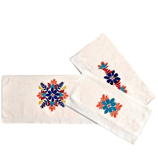 Bonita 3PC Towel Set, Cream, 2 MOQ