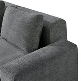 Terra Cloud 139" Boneless Sectional Sofa with Table - Deep-Seated Sectional for Modern Living Rooms