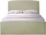 Tess Contemporary Velvet Bed with Curvaceous Design and Elegant Headboard for Stylish Bedrooms