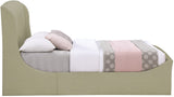 Tess Contemporary Velvet Bed with Curvaceous Design and Elegant Headboard for Stylish Bedrooms