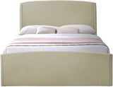Tess Contemporary Velvet Bed with Curvaceous Design and Elegant Headboard for Stylish Bedrooms