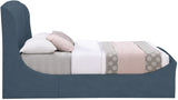 Tess Contemporary Velvet Bed with Curvaceous Design and Elegant Headboard for Stylish Bedrooms