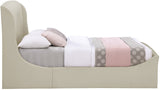 Tess Contemporary Velvet Bed with Curvaceous Design and Elegant Headboard for Stylish Bedrooms