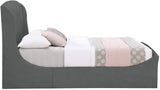 Tess Contemporary Velvet Bed with Curvaceous Design and Elegant Headboard for Stylish Bedrooms
