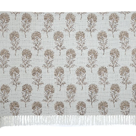 Thistle Floral Cotton Gauze Throw