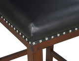 Tiffany 24" Counter Stool, Black Vegan Leather