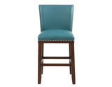 Tiffany 24" Counter Stool, Peacock Leatherette