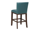 Tiffany 24" Counter Stool, Peacock Leatherette