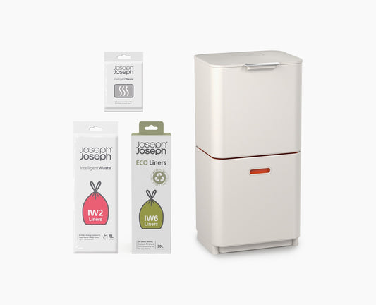 Totem Max 60L Stone Waste & Recycling Bin Starter Set