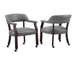 Tournament Arm Chair w/Casters, Gray