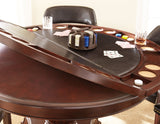 Tournament, Game Table and Chairs, 6-Piece, Brown (Table & 4 Side Chairs)