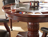 Tournament, Game Table and Chairs, 6-Piece, Brown (Table & 4 Side Chairs)