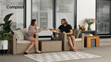 Transformer Patio Conversation Set - Modular 3 Piece to 5