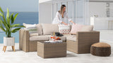 Transformer Patio Conversation Set - Modular 3 Piece to 5