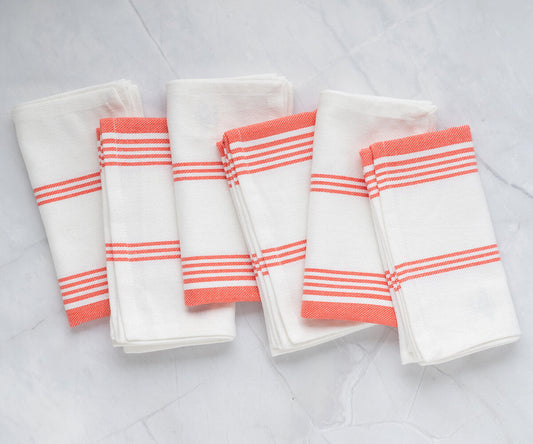 Striped Napkins - Cloth Napkins Set of 6