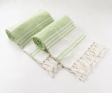 Turkish Cotton Bath Towels – Sage Green Set of 2
