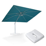 PURPLE LEAF Outdoor Patio Umbrella with Base, Best White Cantilever Umbrellas