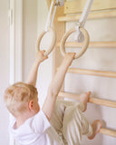 ULPU MINI gym rings | white waxed - black straps