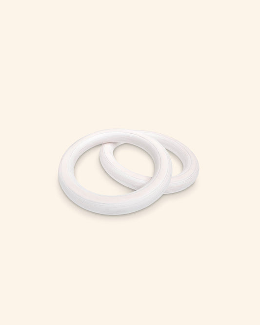 ULPU MINI gym rings | white waxed - black straps