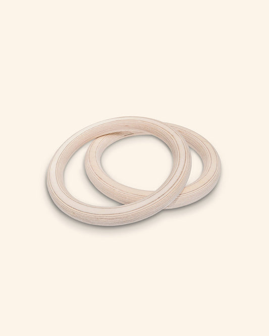 ULPU gym rings | birch - white straps