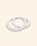 ULPU gym rings | white waxed - black straps
