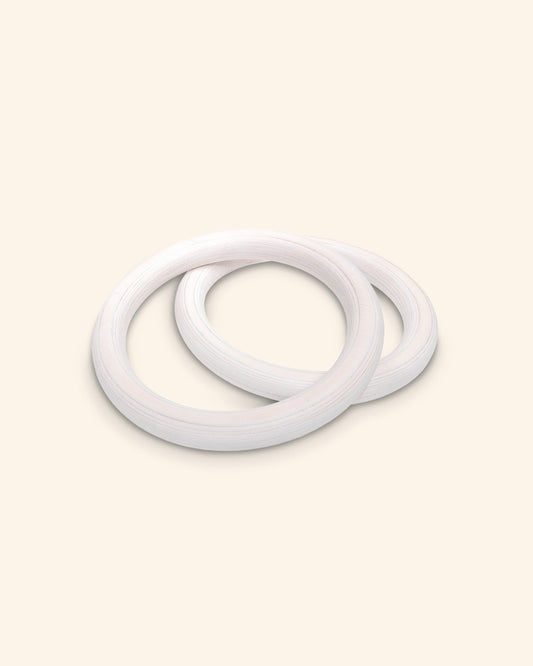 ULPU gym rings | white waxed - white straps