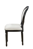 Louis Oval Back Side Chair (Black)